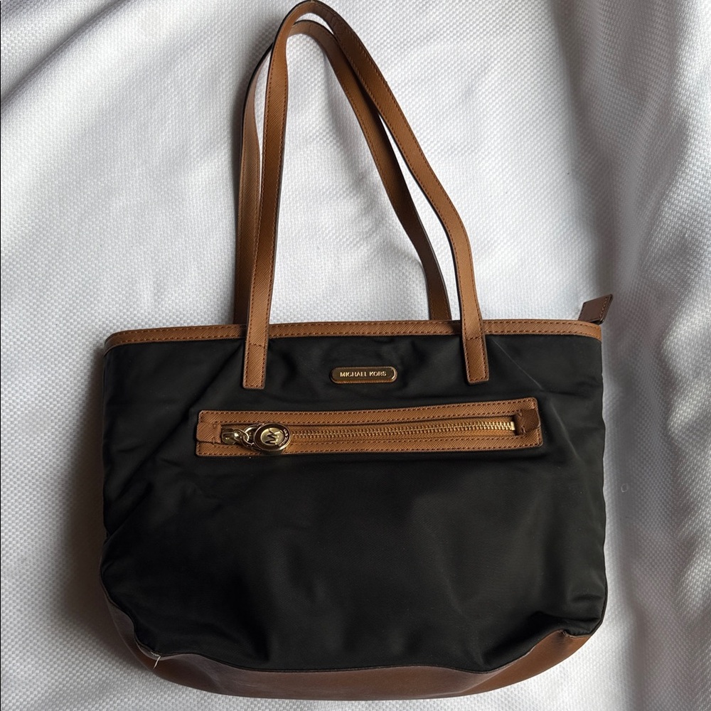 Michael Kors Black and Brown Medium Tote